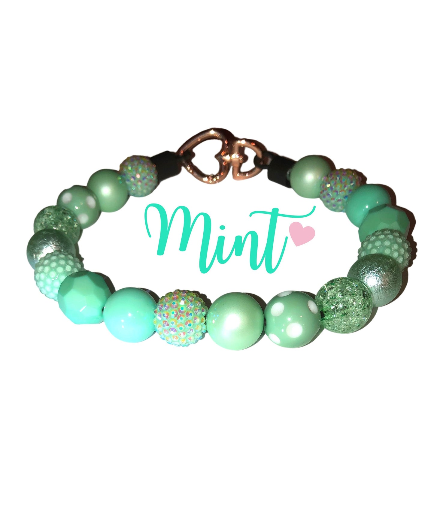 Mint Beaded Dog Collar | Durable Dog Necklace | Custom Pet Jewelry | Mint Green Pearl Bead Collar | Charm | Dog Pearls