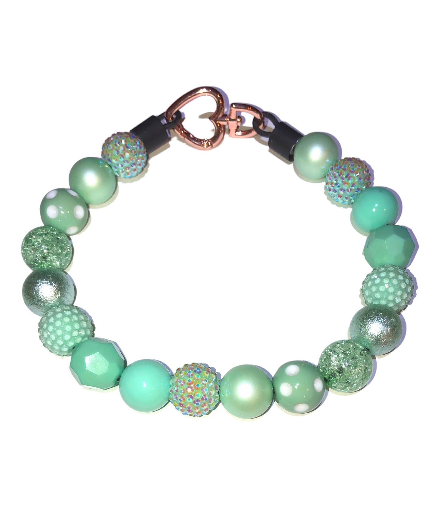Mint Beaded Dog Collar | Durable Dog Necklace | Custom Pet Jewelry | Mint Green Pearl Bead Collar | Charm | Dog Pearls